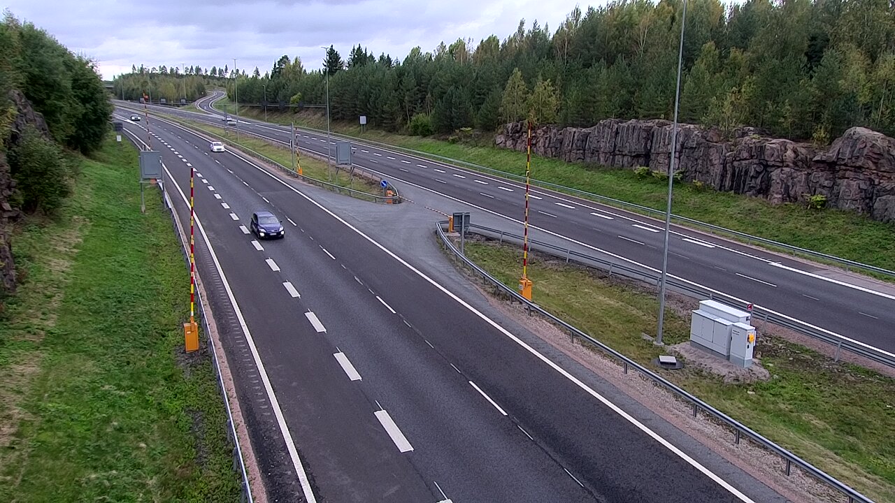Kelikamerat Kuva Tie 1 Lohja, Tervakorpi, puomi länsi, Lohja, Uusimaa