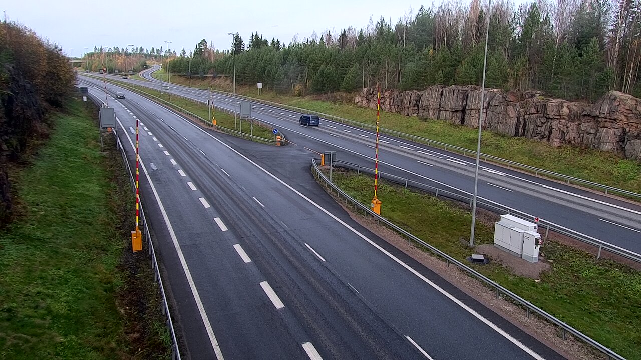 Kelikamerat Kuva Tie 1 Lohja, Tervakorpi, puomi länsi, Lohja, Uusimaa