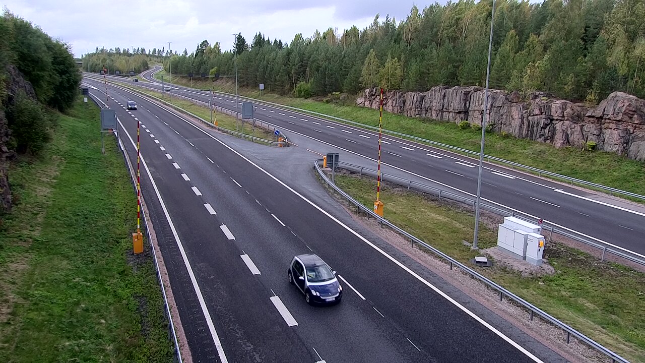 Kelikamerat Kuva Tie 1 Lohja, Tervakorpi, puomi länsi, Lohja, Uusimaa