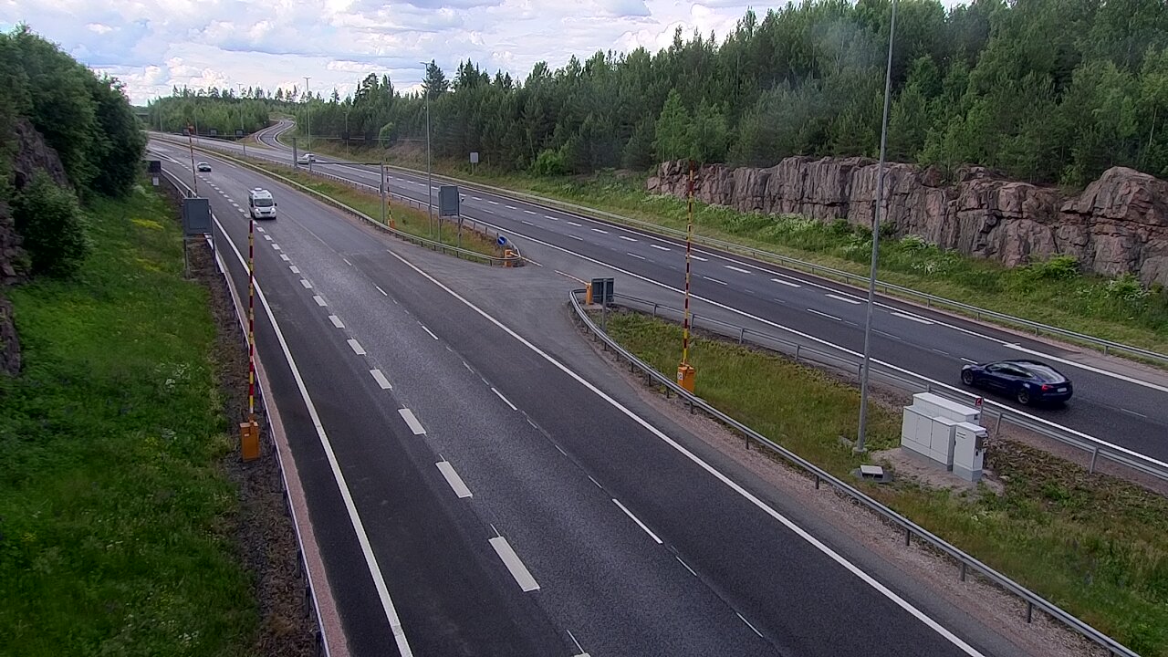 Kelikamerat Kuva Tie 1 Lohja, Tervakorpi, puomi länsi, Lohja, Uusimaa