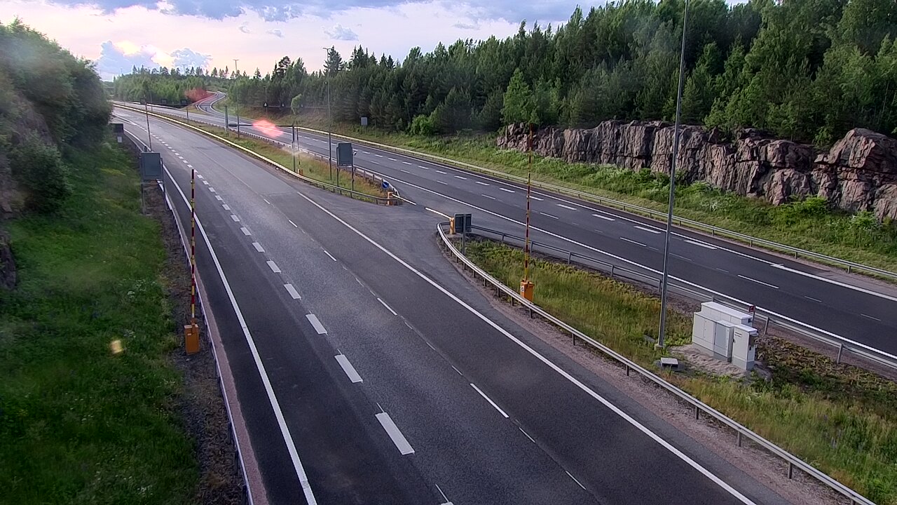 Kelikamerat Kuva Tie 1 Lohja, Tervakorpi, puomi länsi, Lohja, Uusimaa