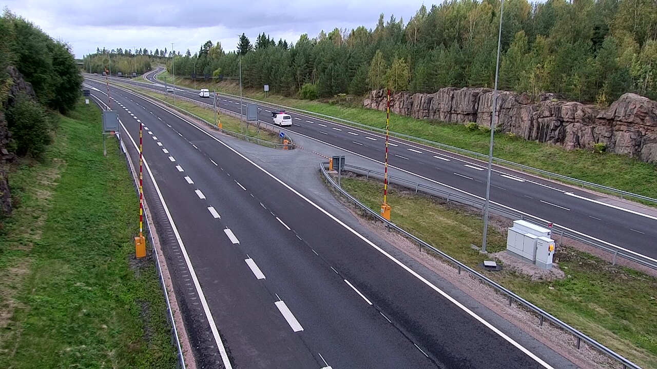Kelikamerat Kuva Tie 1 Lohja, Tervakorpi, puomi länsi, Lohja, Uusimaa