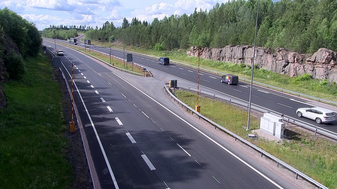 Kelikamerat Kuva Tie 1 Lohja, Tervakorpi, puomi länsi, Lohja, Uusimaa
