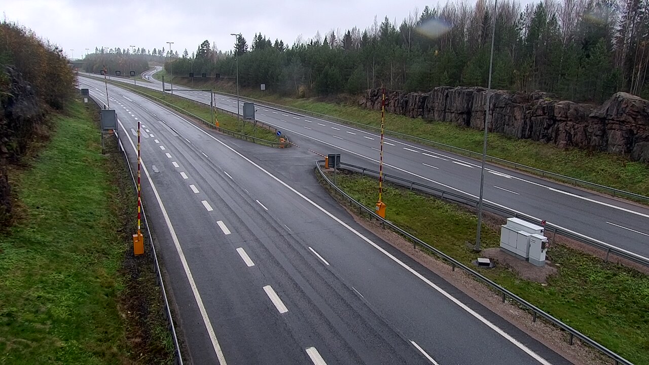 Kelikamerat Kuva Tie 1 Lohja, Tervakorpi, puomi länsi, Lohja, Uusimaa