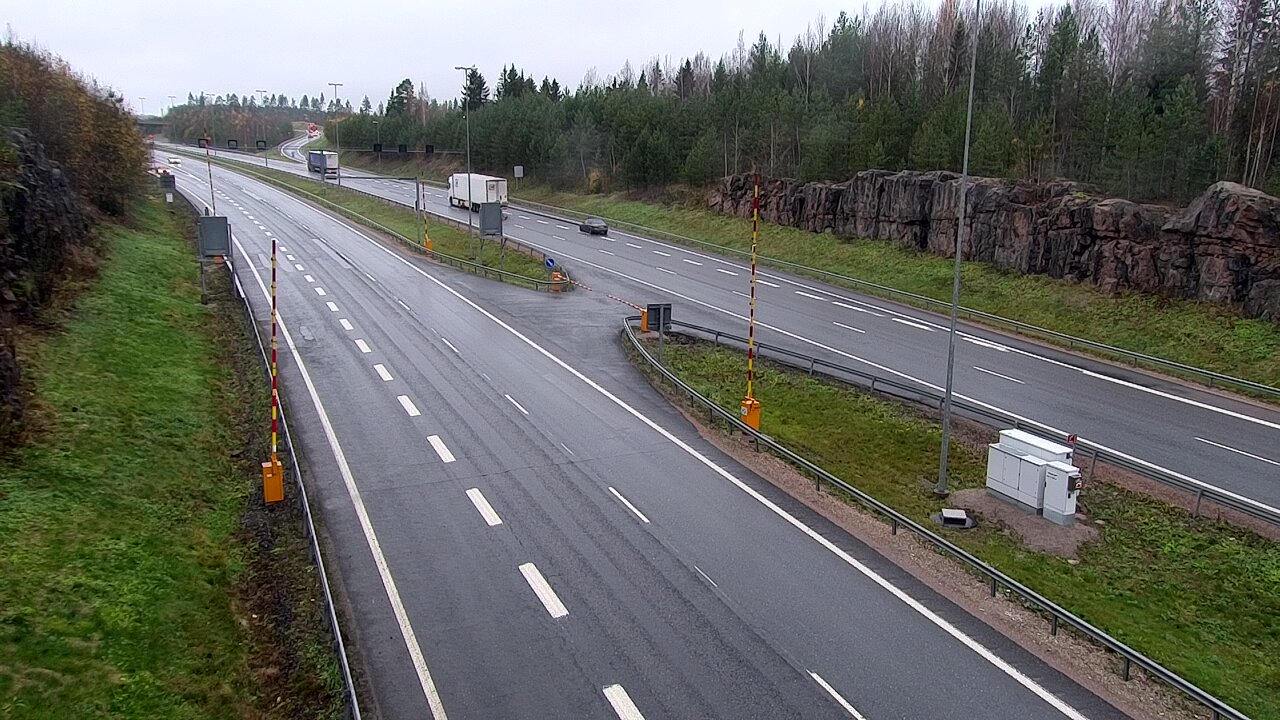 Kelikamerat Kuva Tie 1 Lohja, Tervakorpi, puomi länsi, Lohja, Uusimaa