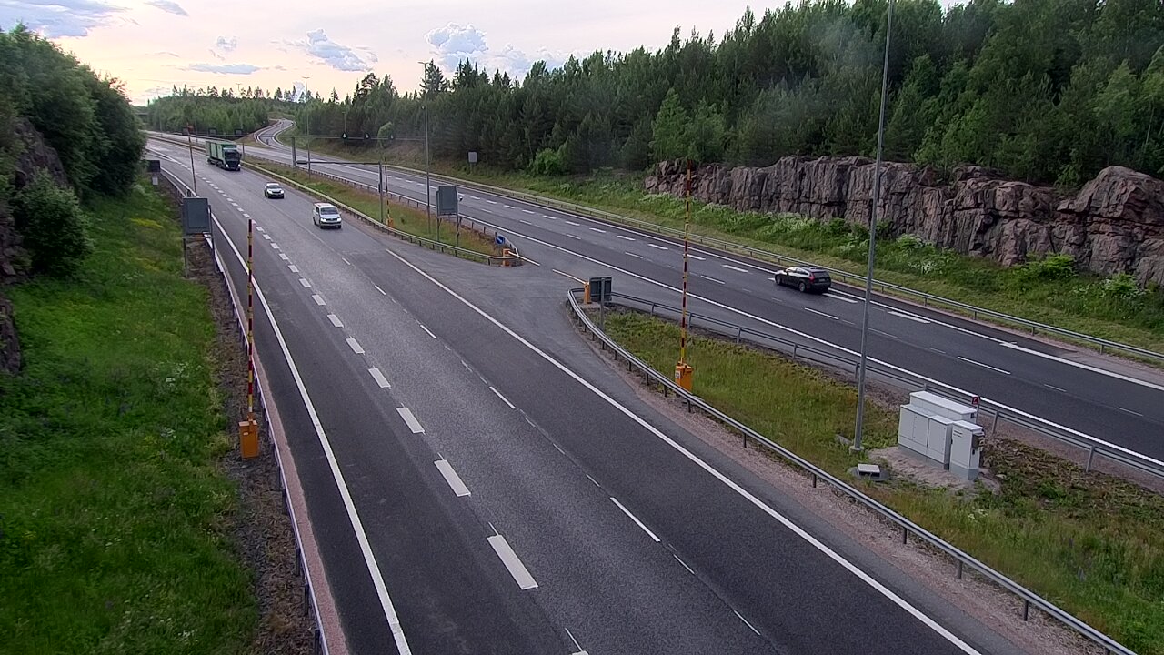 Kelikamerat Kuva Tie 1 Lohja, Tervakorpi, puomi länsi, Lohja, Uusimaa