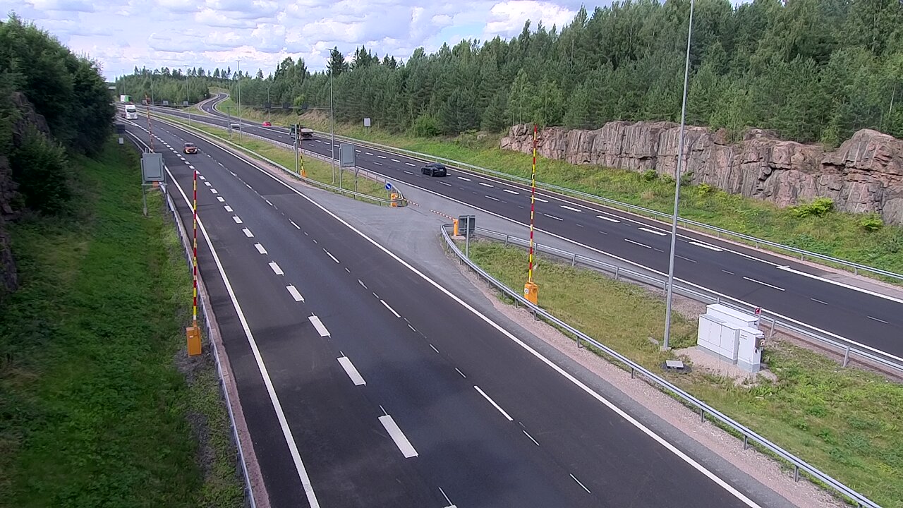 Kelikamerat Kuva Tie 1 Lohja, Tervakorpi, puomi länsi, Lohja, Uusimaa