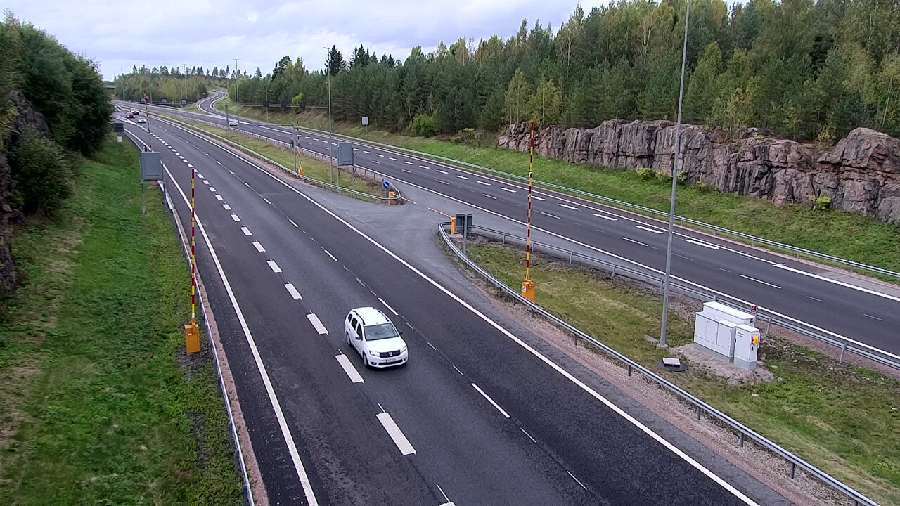 Kelikamerat Kuva Tie 1 Lohja, Tervakorpi, puomi länsi, Lohja, Uusimaa