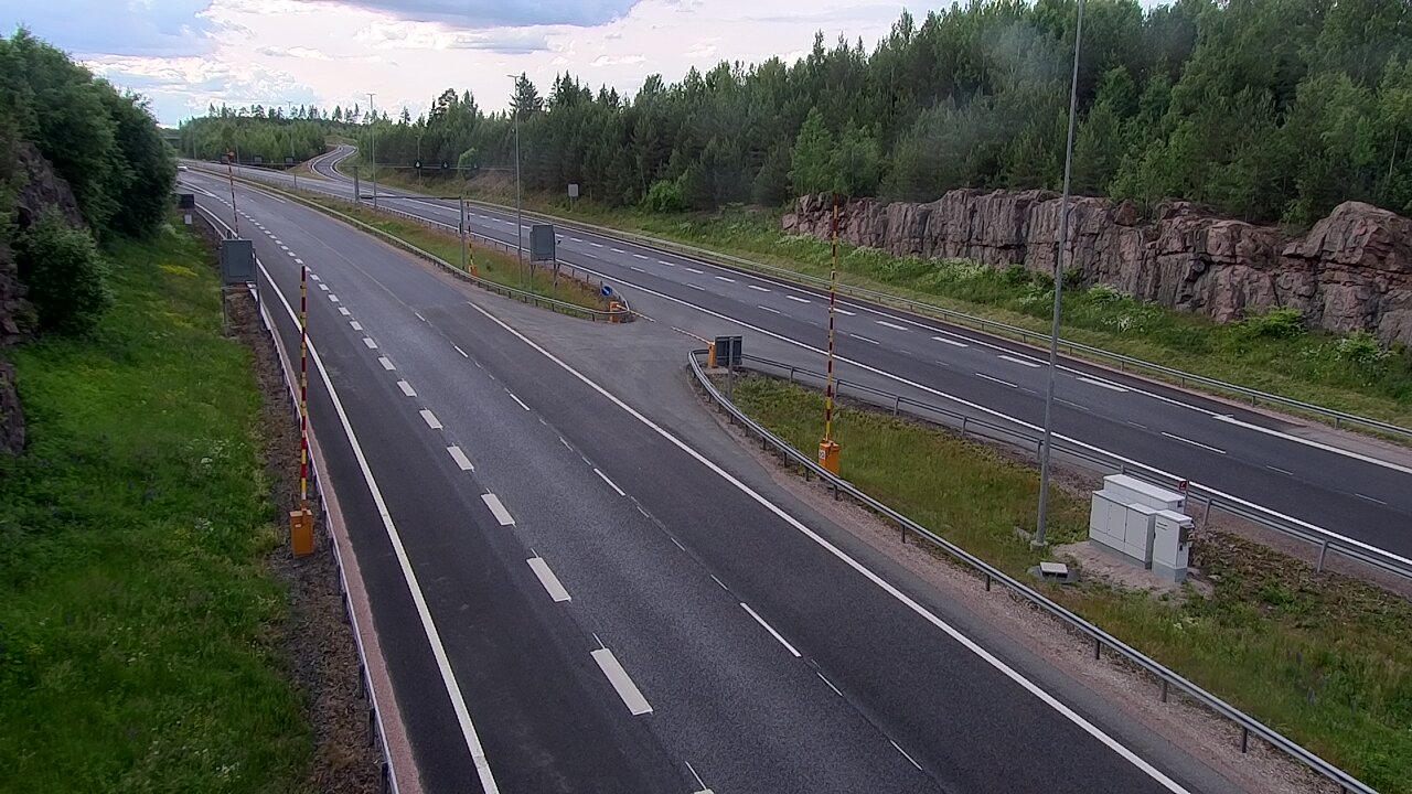 Kelikamerat Kuva Tie 1 Lohja, Tervakorpi, puomi länsi, Lohja, Uusimaa