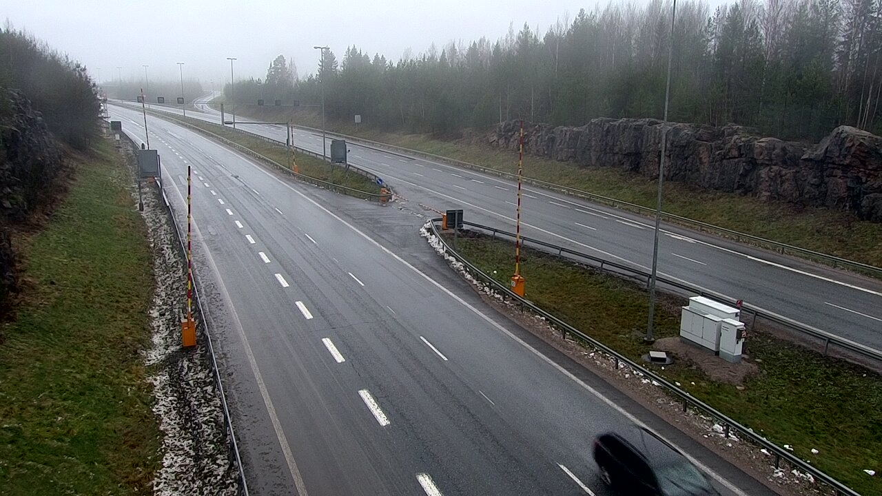 Kelikamerat Kuva Tie 1 Lohja, Tervakorpi, puomi länsi, Lohja, Uusimaa