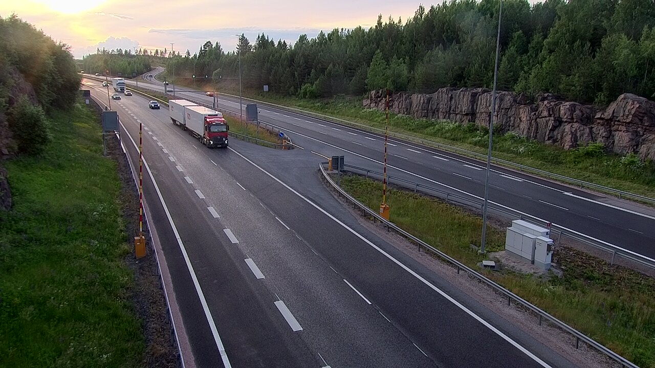 Kelikamerat Kuva Tie 1 Lohja, Tervakorpi, puomi länsi, Lohja, Uusimaa
