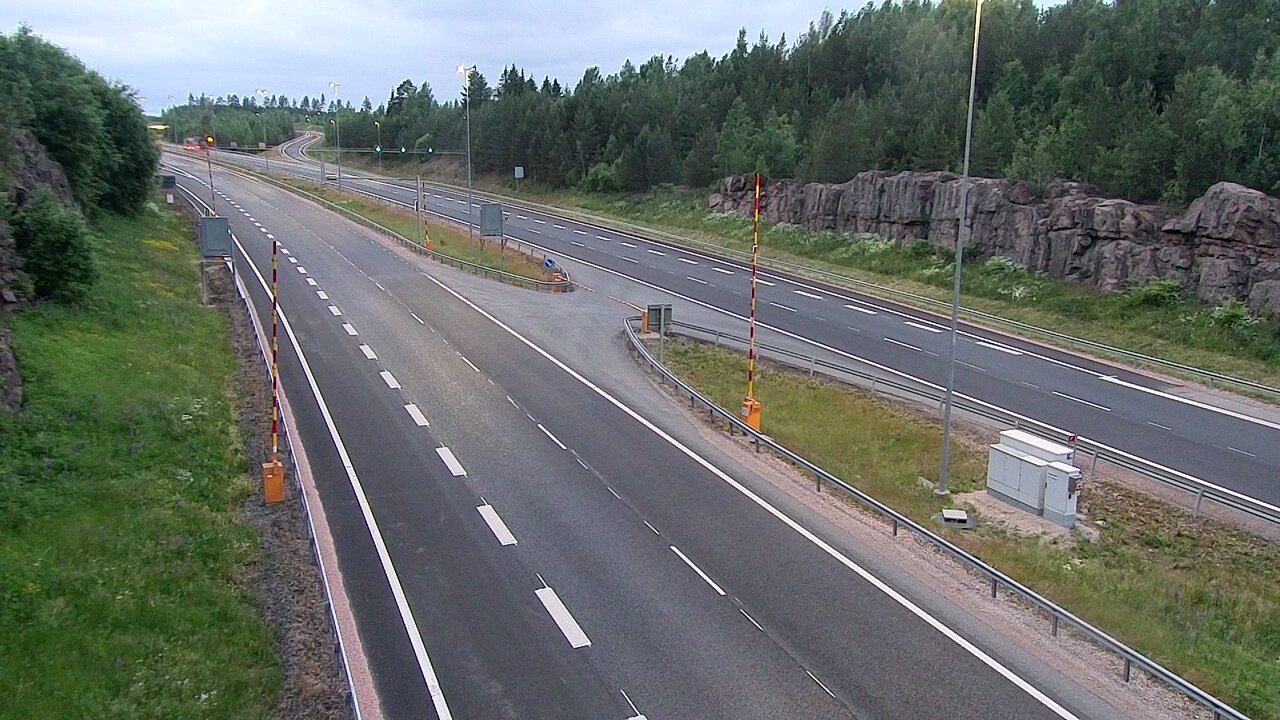Kelikamerat Kuva Tie 1 Lohja, Tervakorpi, puomi länsi, Lohja, Uusimaa