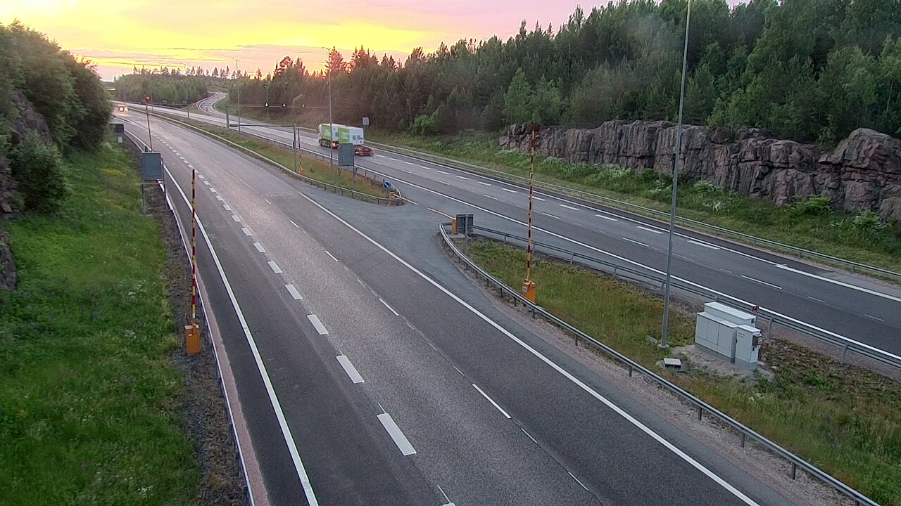 Kelikamerat Kuva Tie 1 Lohja, Tervakorpi, puomi länsi, Lohja, Uusimaa