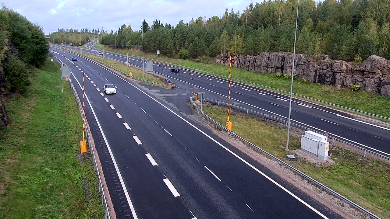 Kelikamerat Kuva Tie 1 Lohja, Tervakorpi, puomi länsi, Lohja, Uusimaa