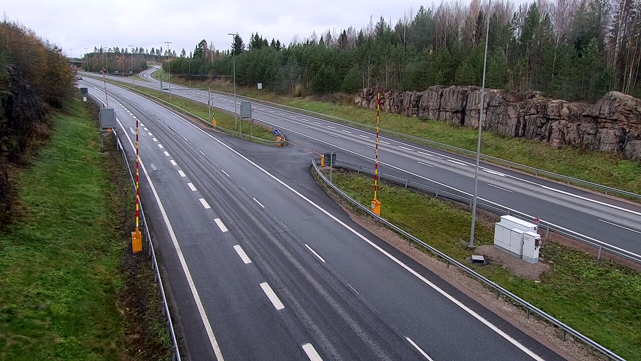 Kelikamerat Kuva Tie 1 Lohja, Tervakorpi, puomi länsi, Lohja, Uusimaa