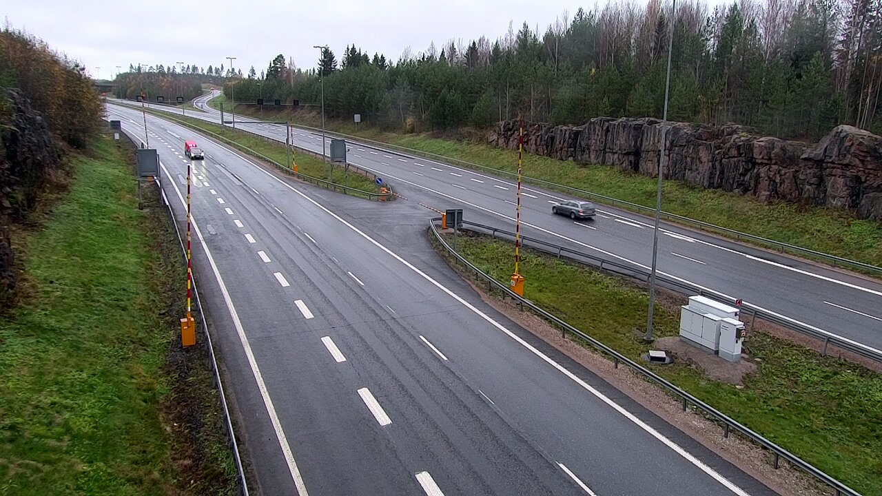 Kelikamerat Kuva Tie 1 Lohja, Tervakorpi, puomi länsi, Lohja, Uusimaa