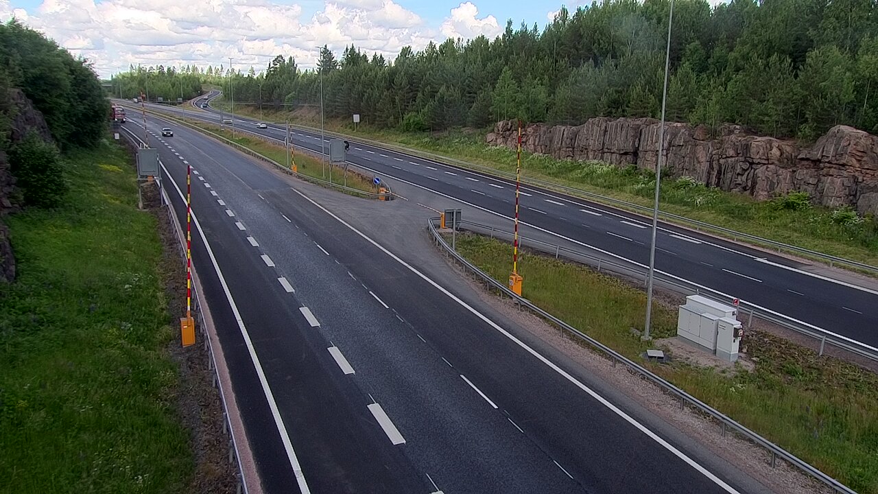Kelikamerat Kuva Tie 1 Lohja, Tervakorpi, puomi länsi, Lohja, Uusimaa