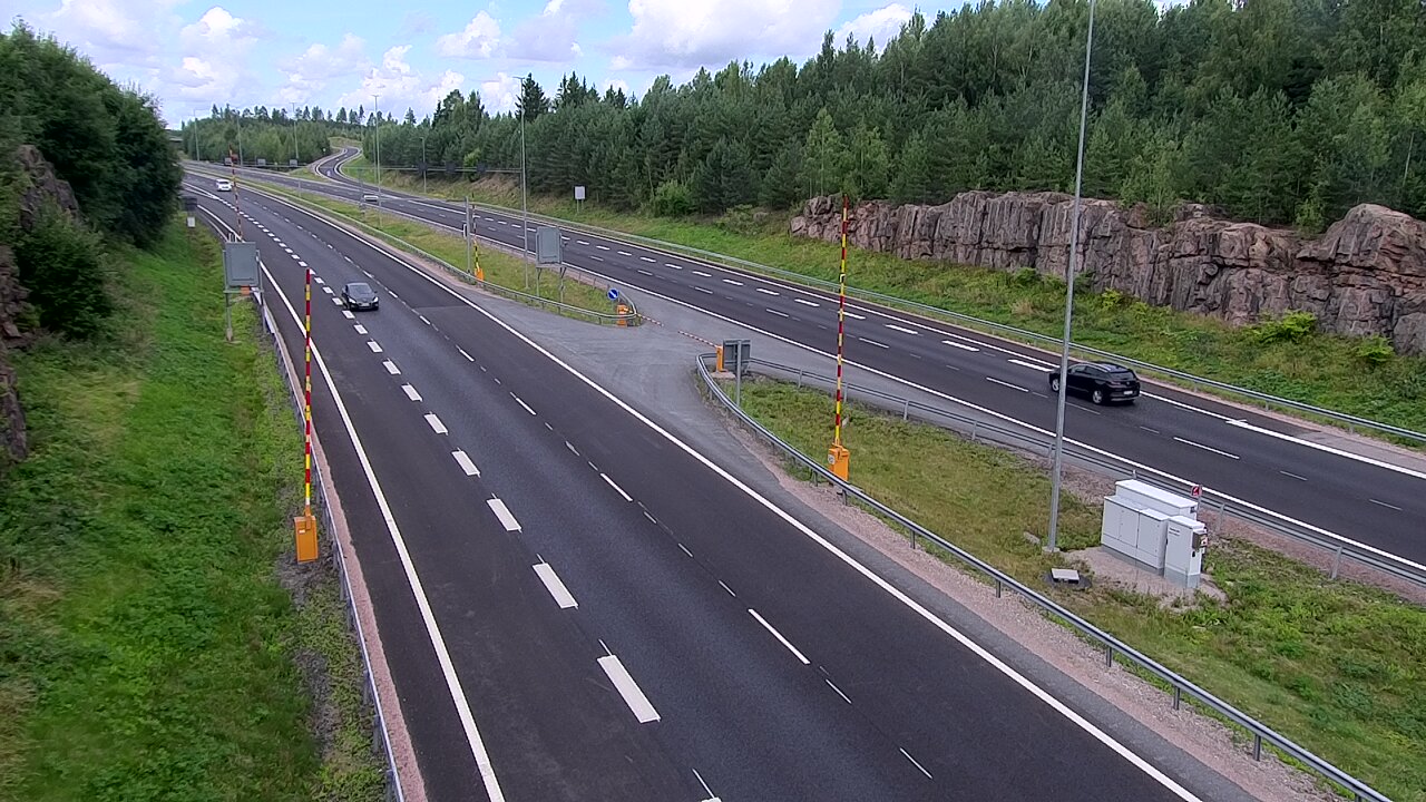 Kelikamerat Kuva Tie 1 Lohja, Tervakorpi, puomi länsi, Lohja, Uusimaa