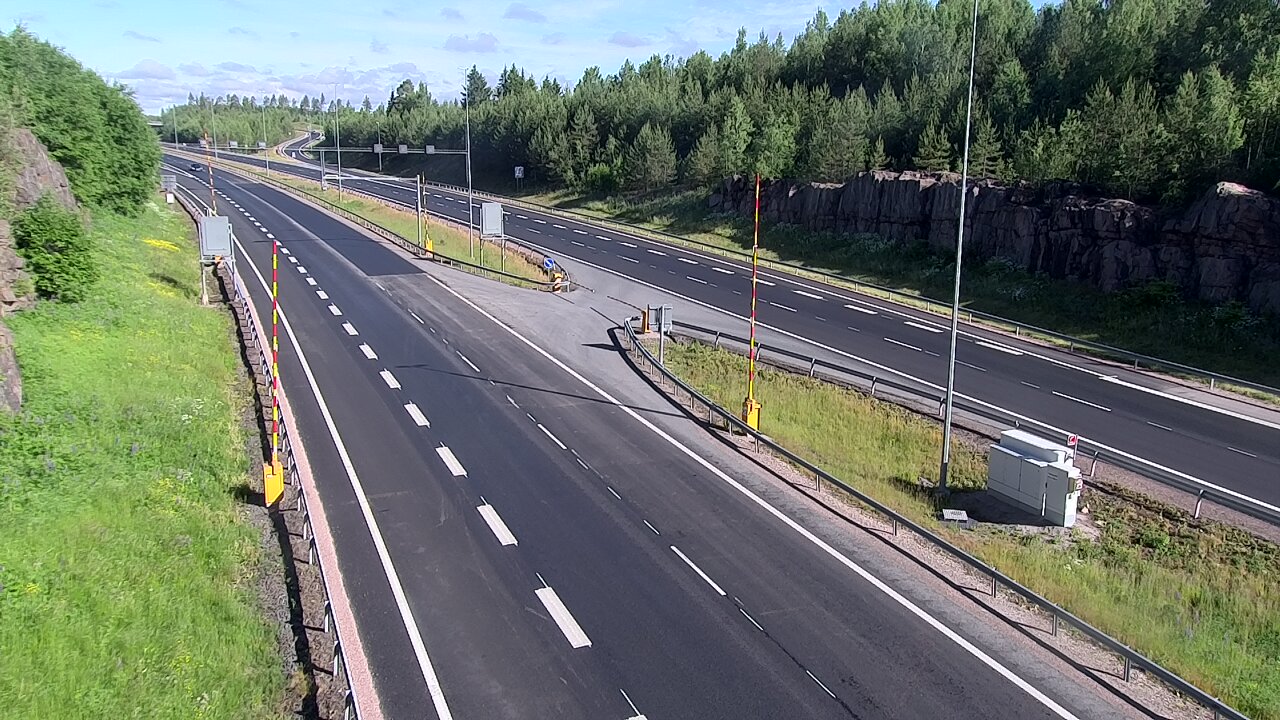 Kelikamerat Kuva Tie 1 Lohja, Tervakorpi, puomi länsi, Lohja, Uusimaa