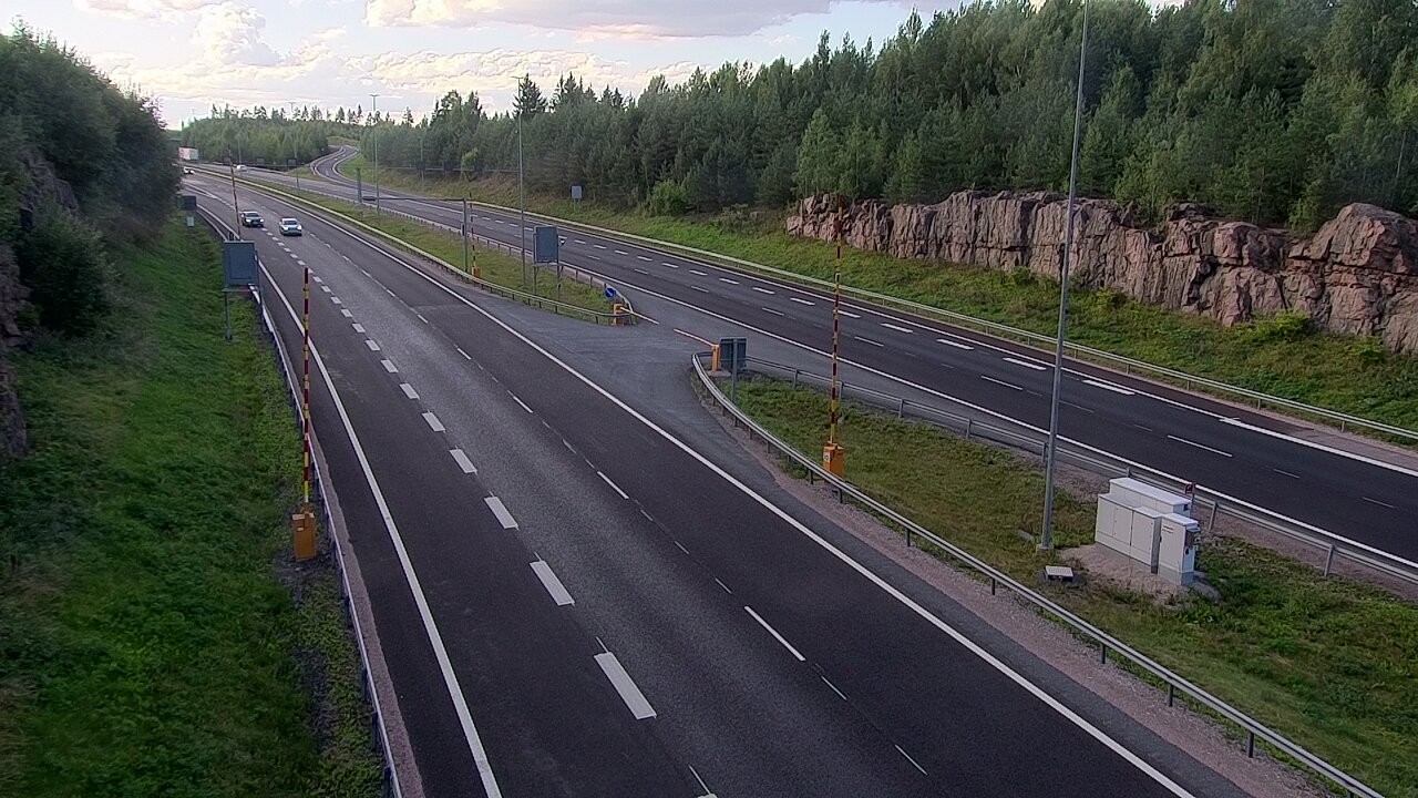 Kelikamerat Kuva Tie 1 Lohja, Tervakorpi, puomi länsi, Lohja, Uusimaa