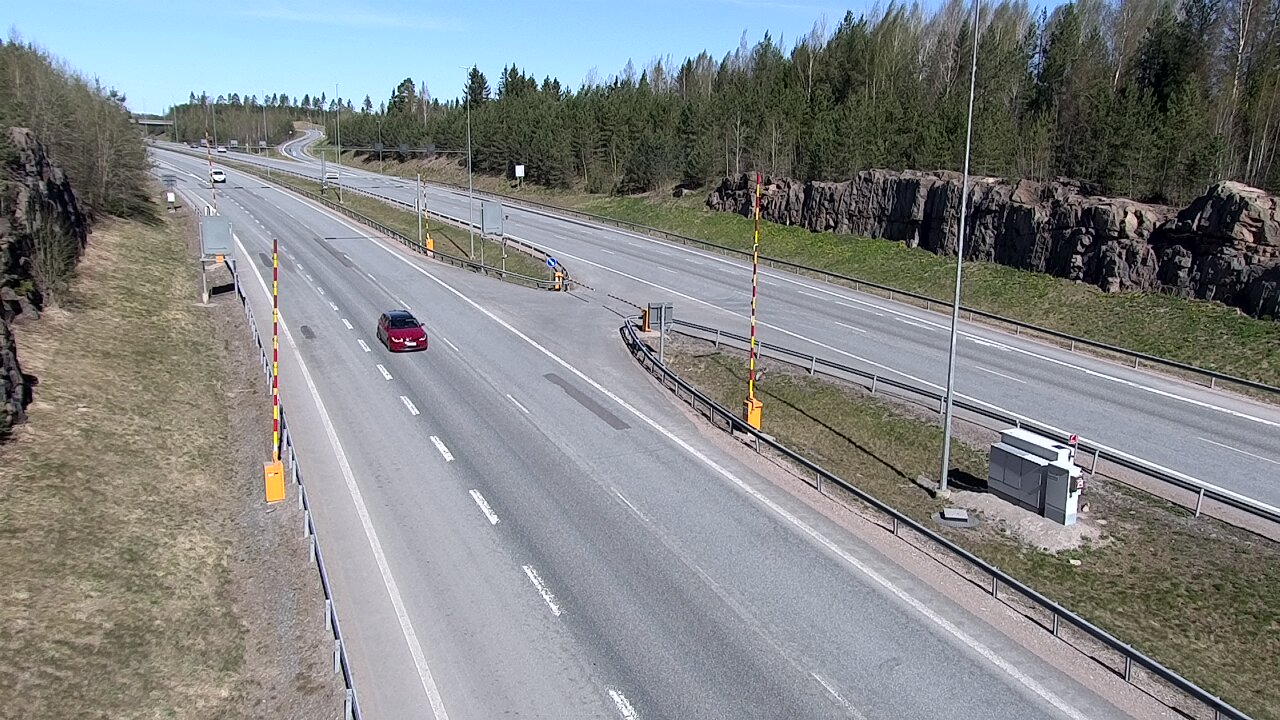 Kelikamerat Kuva Tie 1 Lohja, Tervakorpi, puomi länsi, Lohja, Uusimaa