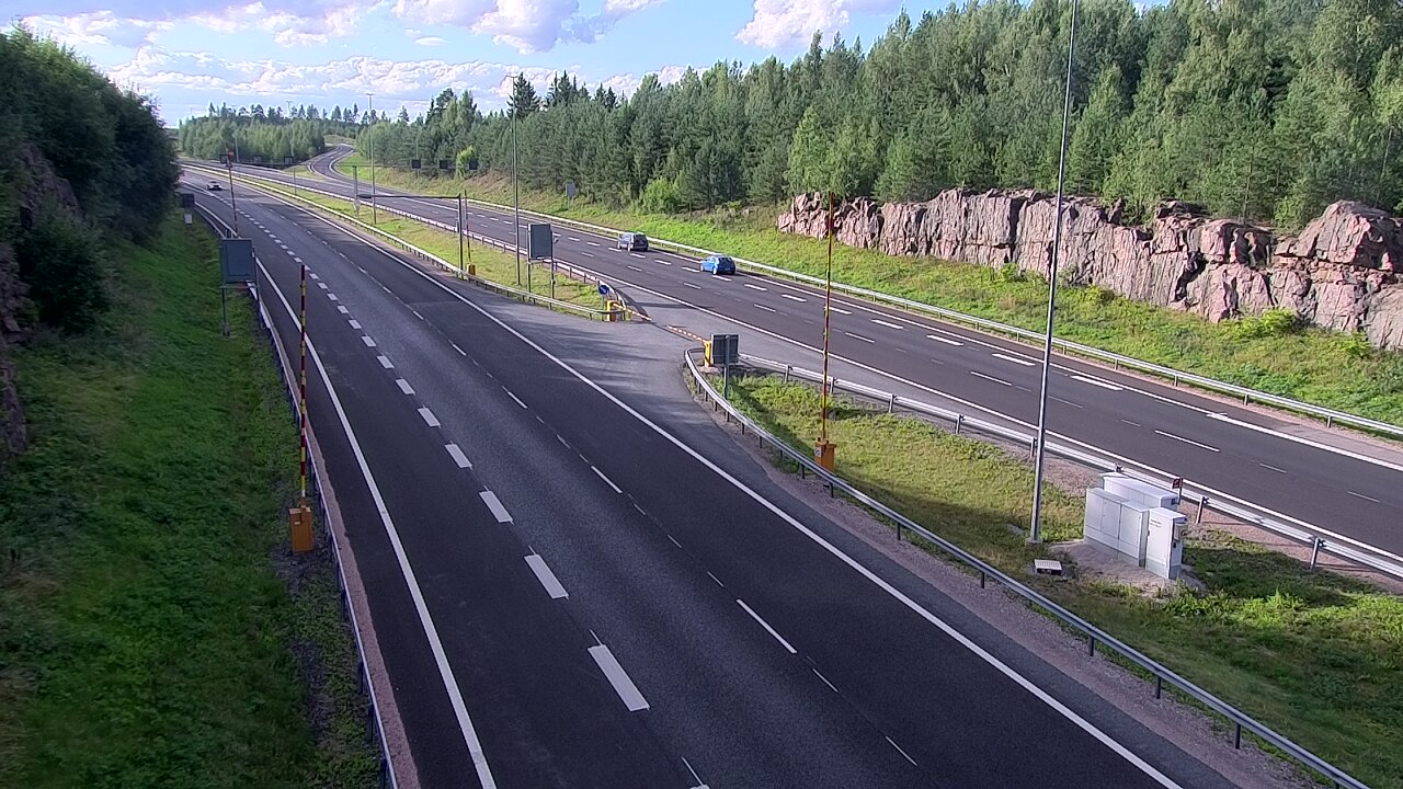Kelikamerat Kuva Tie 1 Lohja, Tervakorpi, puomi länsi, Lohja, Uusimaa