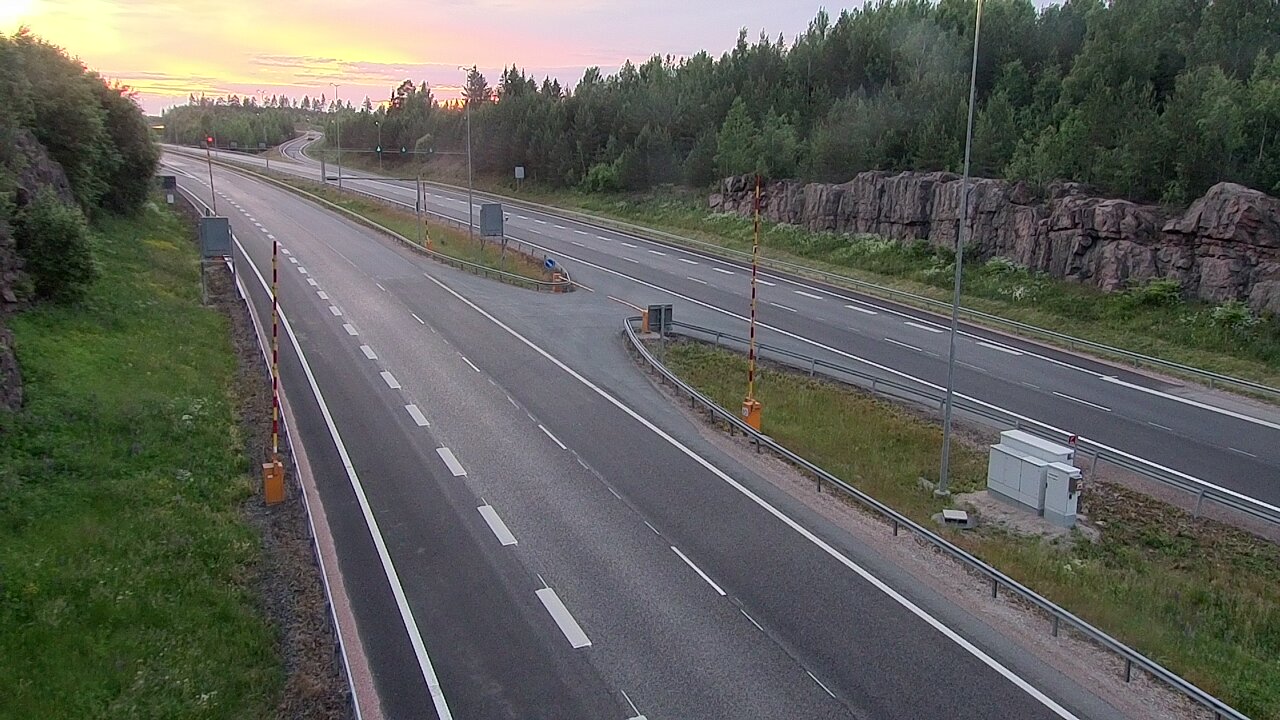 Kelikamerat Kuva Tie 1 Lohja, Tervakorpi, puomi länsi, Lohja, Uusimaa