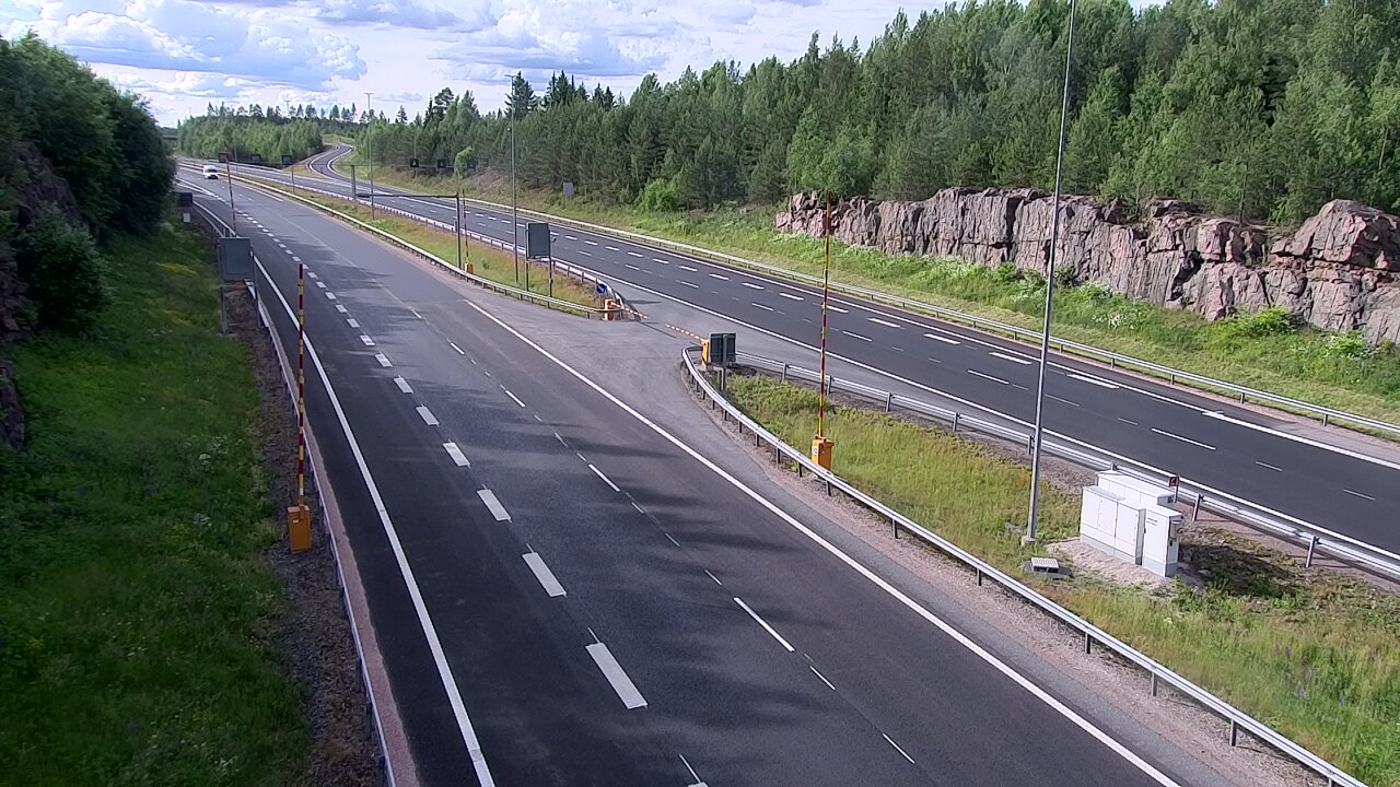 Kelikamerat Kuva Tie 1 Lohja, Tervakorpi, puomi länsi, Lohja, Uusimaa