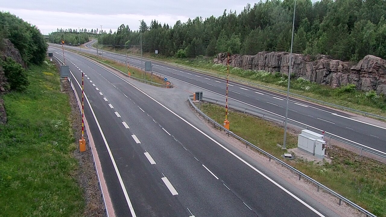 Kelikamerat Kuva Tie 1 Lohja, Tervakorpi, puomi länsi, Lohja, Uusimaa