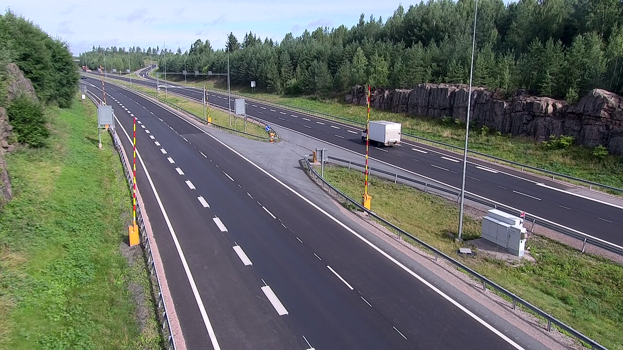 Kelikamerat Kuva Tie 1 Lohja, Tervakorpi, puomi länsi, Lohja, Uusimaa