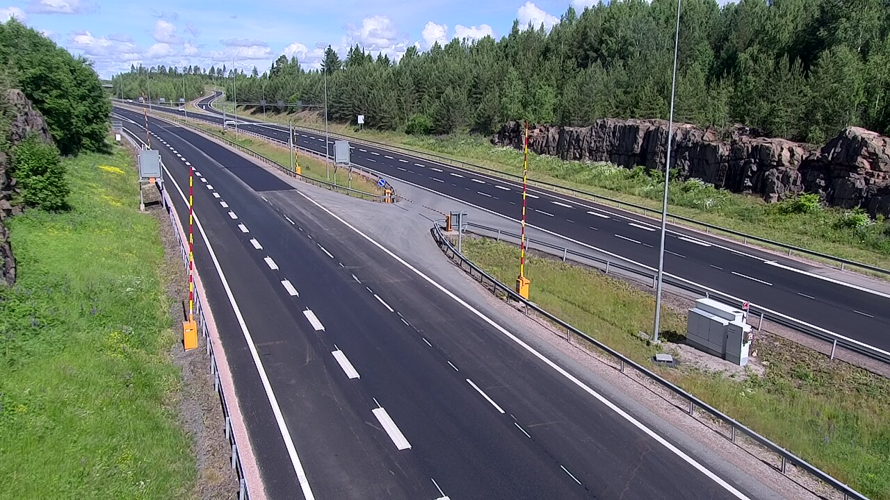 Kelikamerat Kuva Tie 1 Lohja, Tervakorpi, puomi länsi, Lohja, Uusimaa