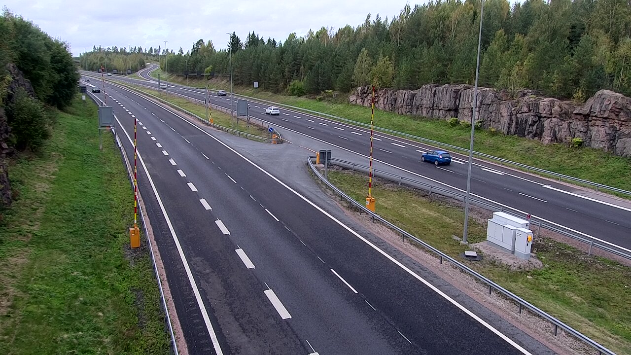 Kelikamerat Kuva Tie 1 Lohja, Tervakorpi, puomi länsi, Lohja, Uusimaa