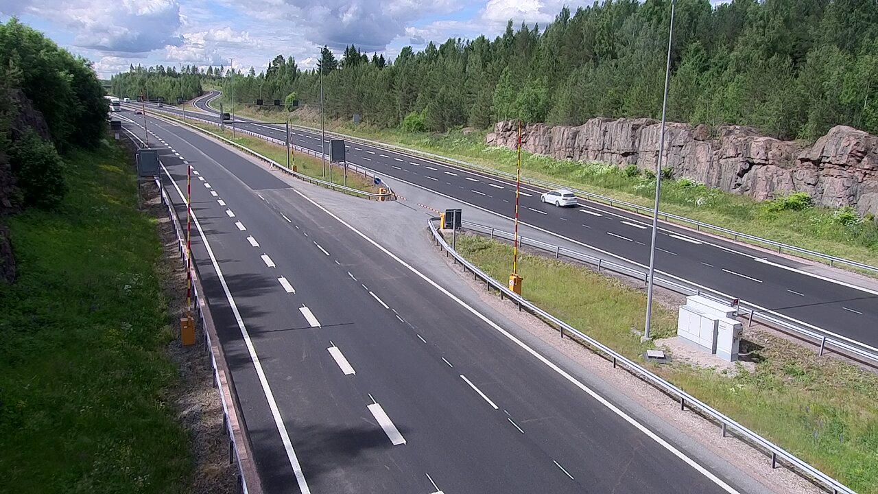 Kelikamerat Kuva Tie 1 Lohja, Tervakorpi, puomi länsi, Lohja, Uusimaa