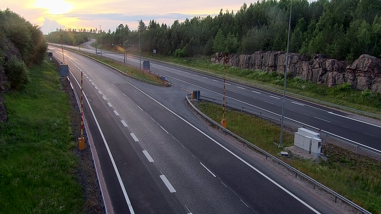 Kelikamerat Kuva Tie 1 Lohja, Tervakorpi, puomi länsi, Lohja, Uusimaa