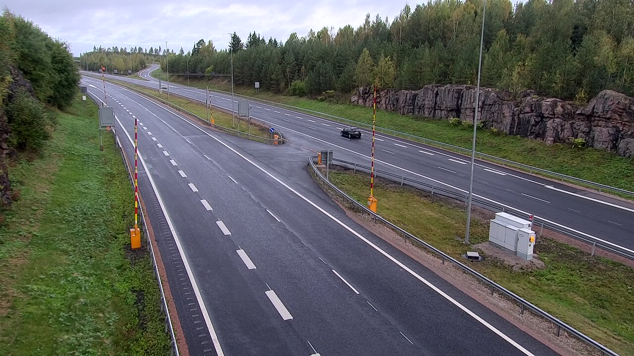Kelikamerat Kuva Tie 1 Lohja, Tervakorpi, puomi länsi, Lohja, Uusimaa