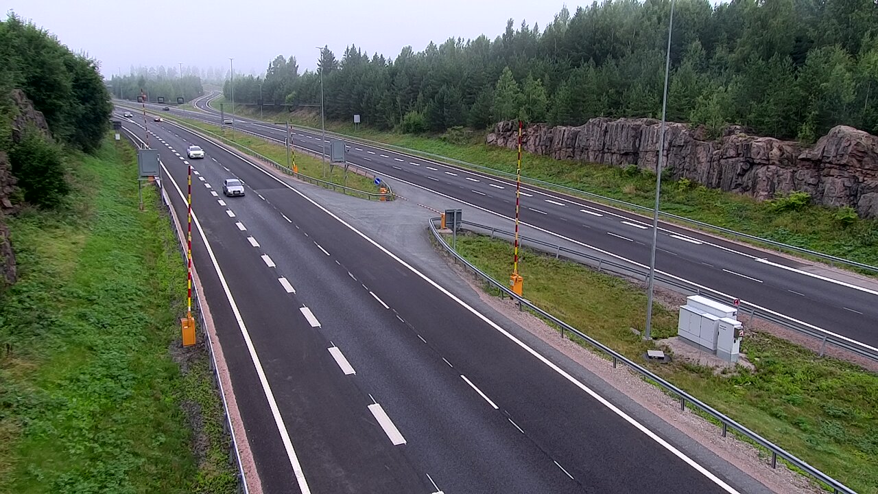 Kelikamerat Kuva Tie 1 Lohja, Tervakorpi, puomi länsi, Lohja, Uusimaa
