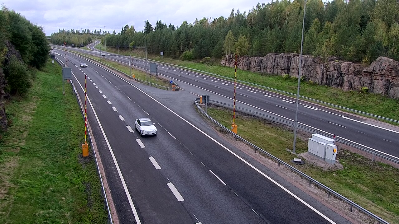 Kelikamerat Kuva Tie 1 Lohja, Tervakorpi, puomi länsi, Lohja, Uusimaa