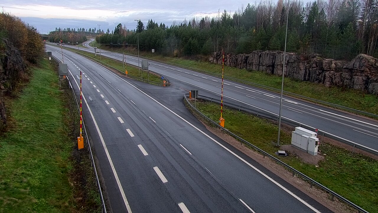 Kelikamerat Kuva Tie 1 Lohja, Tervakorpi, puomi länsi, Lohja, Uusimaa