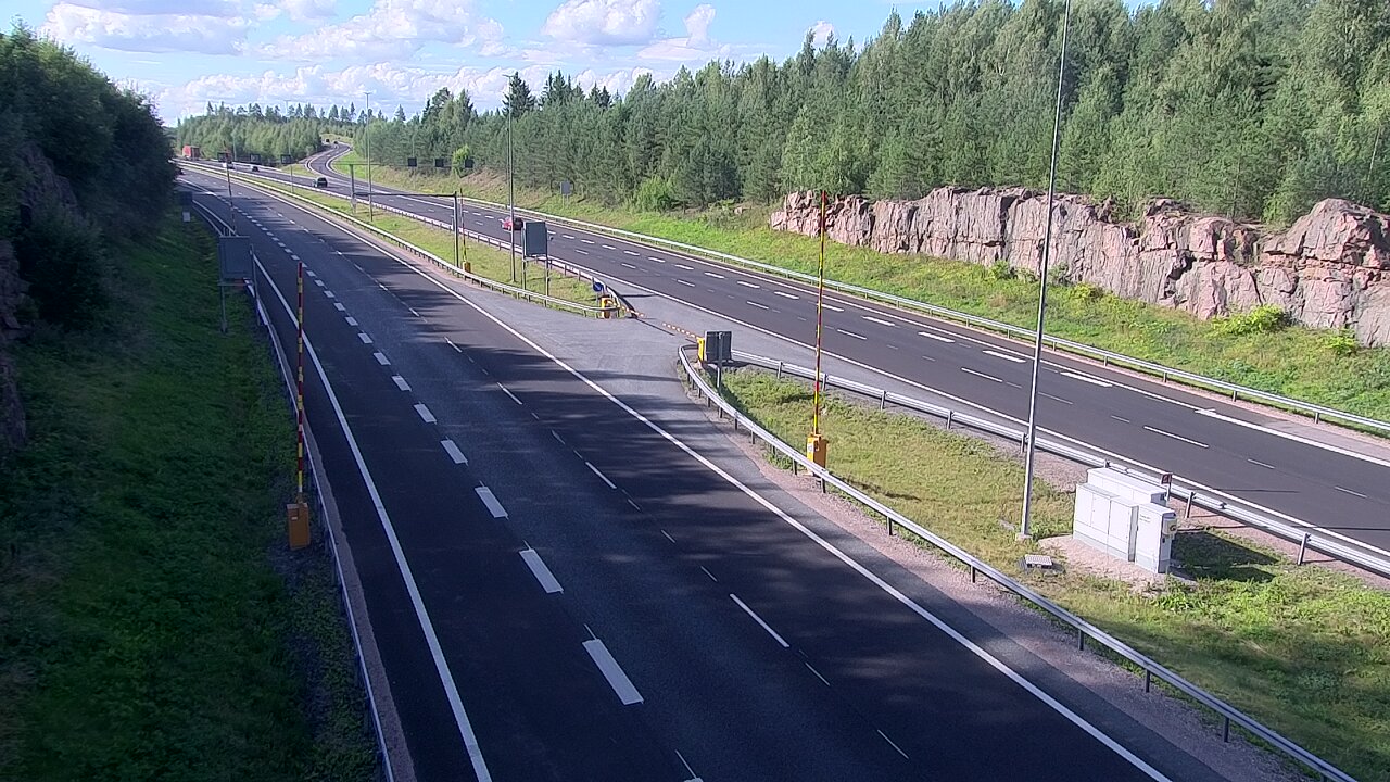 Kelikamerat Kuva Tie 1 Lohja, Tervakorpi, puomi länsi, Lohja, Uusimaa