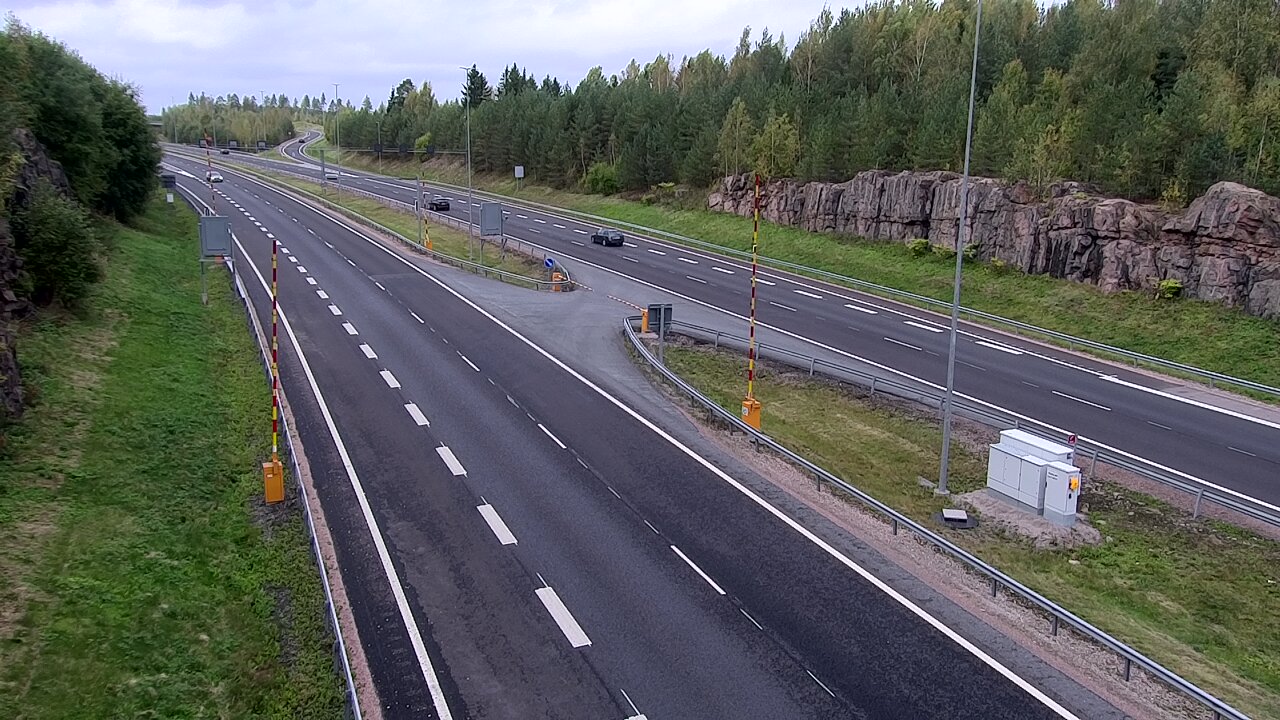 Kelikamerat Kuva Tie 1 Lohja, Tervakorpi, puomi länsi, Lohja, Uusimaa