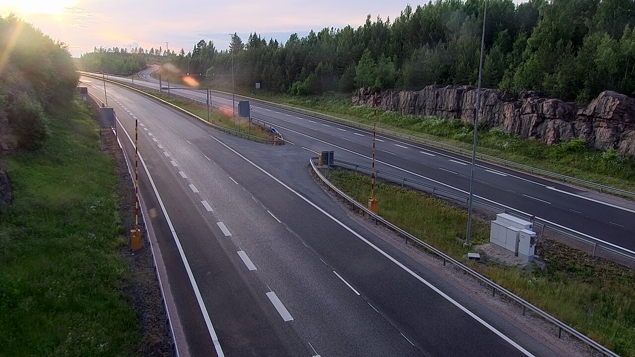 Kelikamerat Kuva Tie 1 Lohja, Tervakorpi, puomi länsi, Lohja, Uusimaa