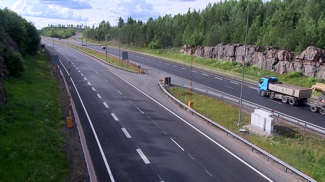 Kelikamerat Kuva Tie 1 Lohja, Tervakorpi, puomi länsi, Lohja, Uusimaa