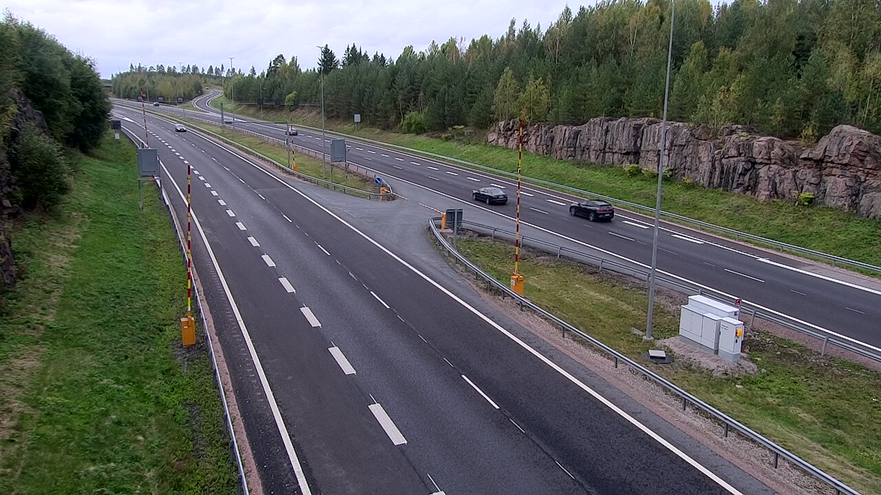 Kelikamerat Kuva Tie 1 Lohja, Tervakorpi, puomi länsi, Lohja, Uusimaa