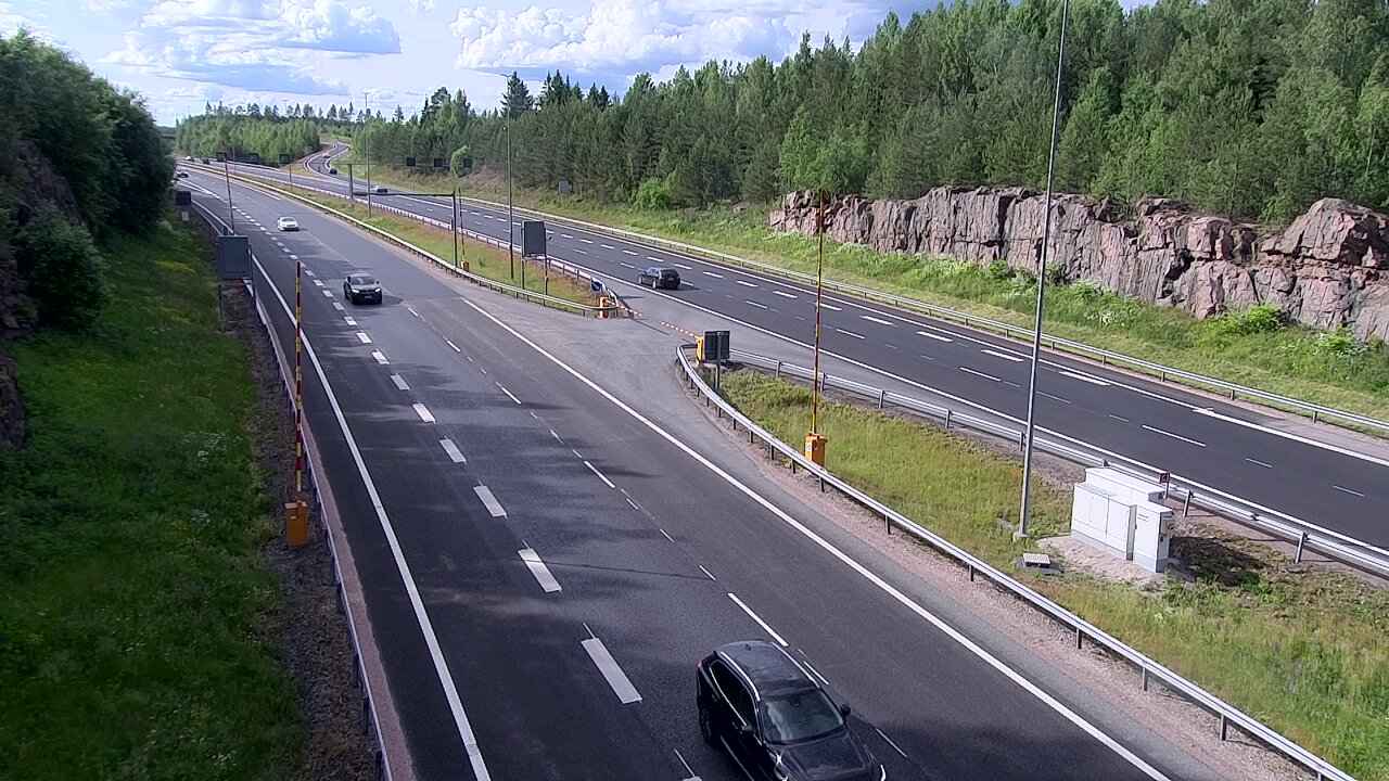 Kelikamerat Kuva Tie 1 Lohja, Tervakorpi, puomi länsi, Lohja, Uusimaa