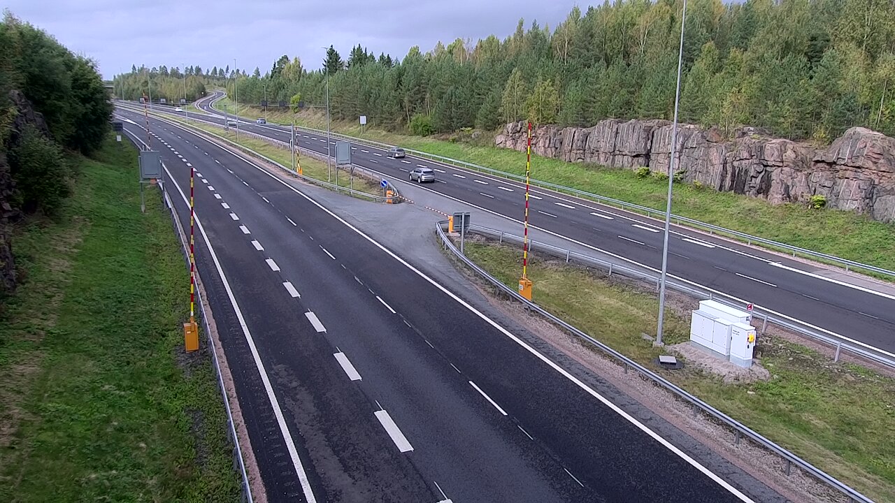 Kelikamerat Kuva Tie 1 Lohja, Tervakorpi, puomi länsi, Lohja, Uusimaa