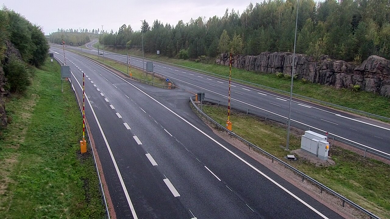 Kelikamerat Kuva Tie 1 Lohja, Tervakorpi, puomi länsi, Lohja, Uusimaa