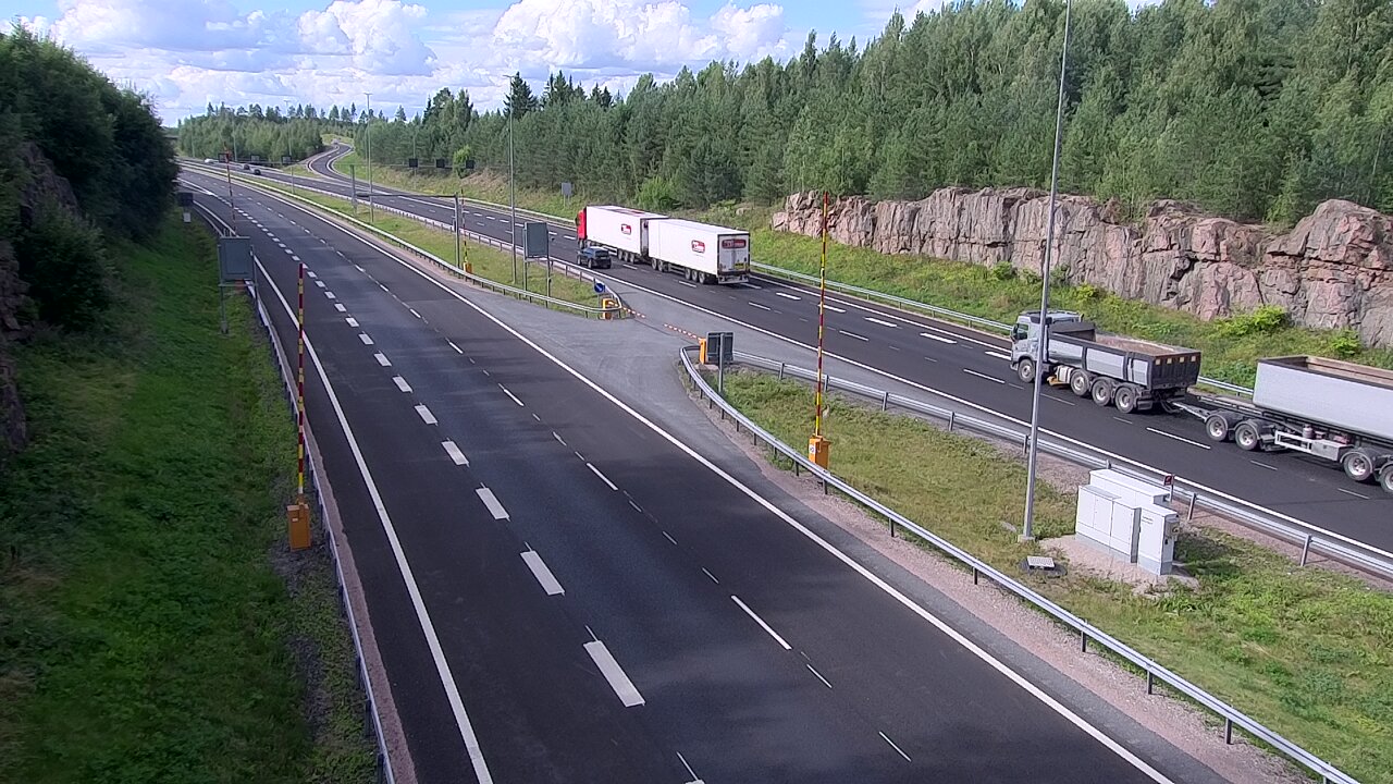 Kelikamerat Kuva Tie 1 Lohja, Tervakorpi, puomi länsi, Lohja, Uusimaa