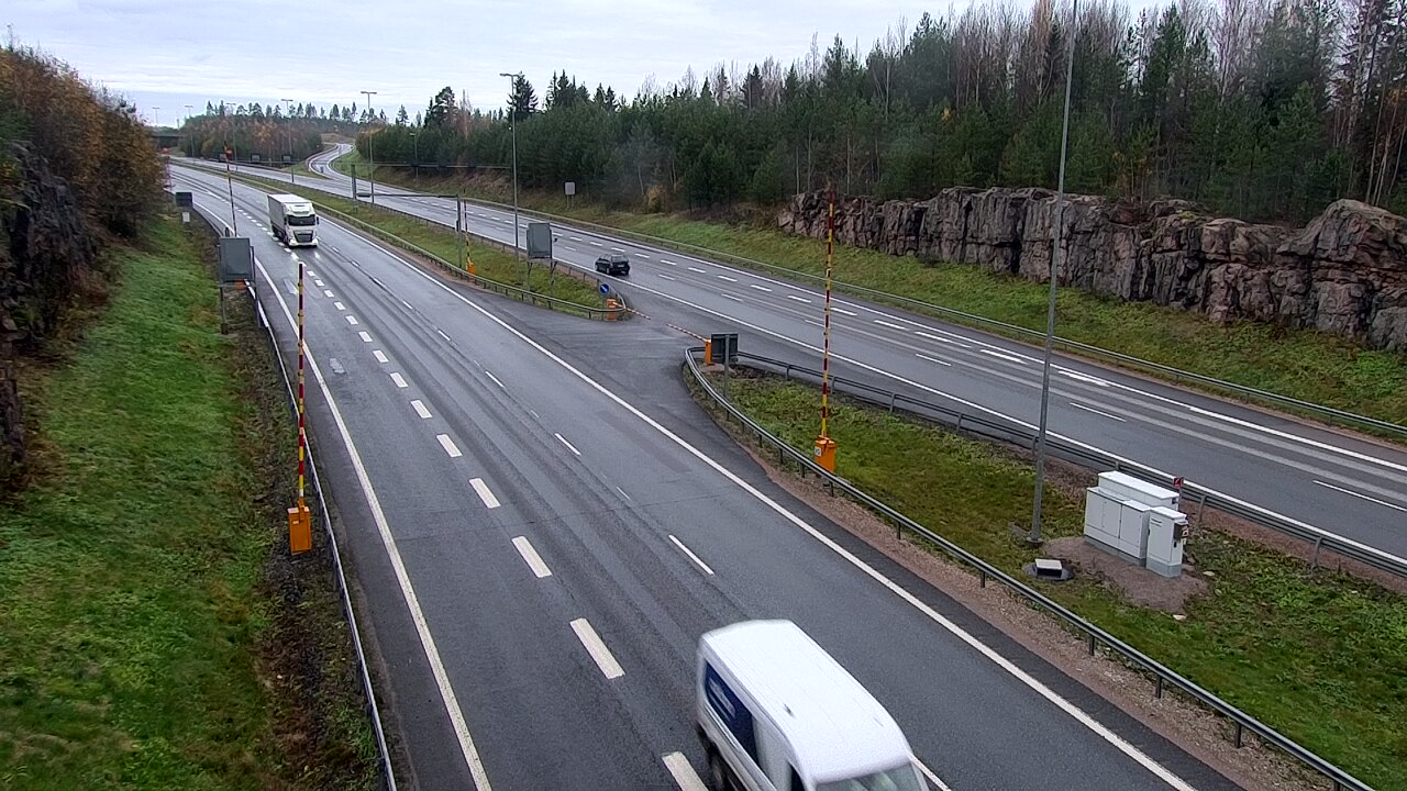 Kelikamerat Kuva Tie 1 Lohja, Tervakorpi, puomi länsi, Lohja, Uusimaa