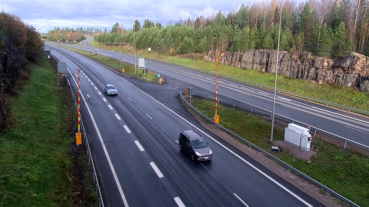 Kelikamerat Kuva Tie 1 Lohja, Tervakorpi, puomi länsi, Lohja, Uusimaa