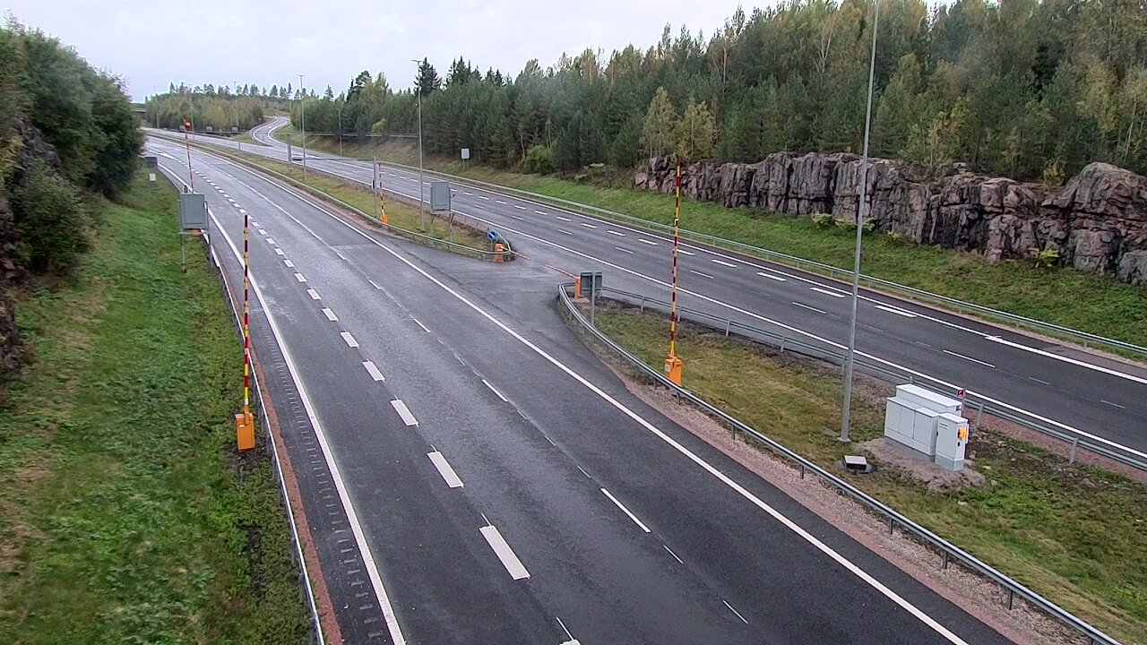 Kelikamerat Kuva Tie 1 Lohja, Tervakorpi, puomi länsi, Lohja, Uusimaa